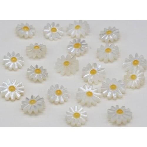 Spot Natural Sea Water Sunflower Shell Pendant Bead Handmade DIY Necklace Bracelet Jewelry Accessories Different Sizes 4Pcs/pack