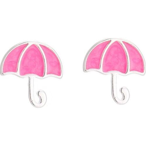 Promotion Elegant Umbrella Resin 925 Sterling Silver Ladies Stud Earrings Wholesale Price Women Drop Shipping No Fade Gift