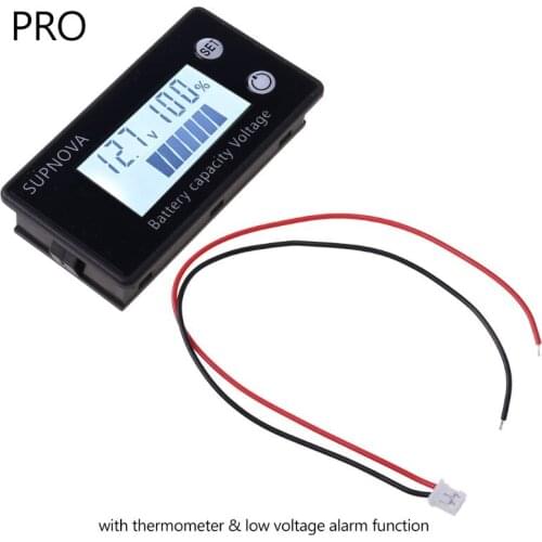 Dropship Lithium Voltmeter Voltage Gauge Car Motorcycle 12V 24V 48V 72V Battery Capacity Indicator DC 8V-100V Lead Acid Lithium