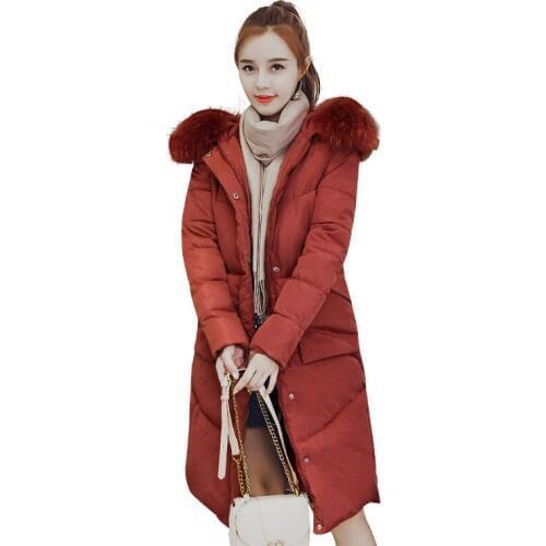 2019 Direct Selling Slim New Winter Clothes Long Fund Ma'am Will Code Cotton Thickening Even Hat Heavy Seta Lead Cotton-padded