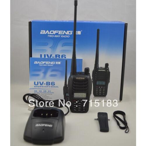 Wholesale radio set Baofeng UV-B6 Radio 2015 New Baofeng UVB6 Dual Band VHF UHF 5W 99 Channels FM PMR Portable Two-way Radio