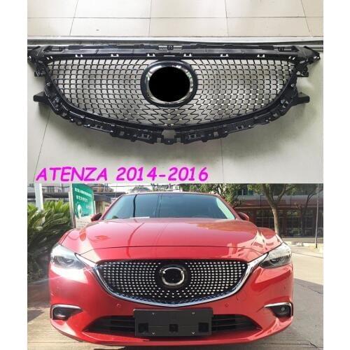 Front Bumper Mesh Grille Racing Grill for Mazda 6 Atenza 2013 2015 2016 Upper Grille Cover Protector Modified Parts Car Styling