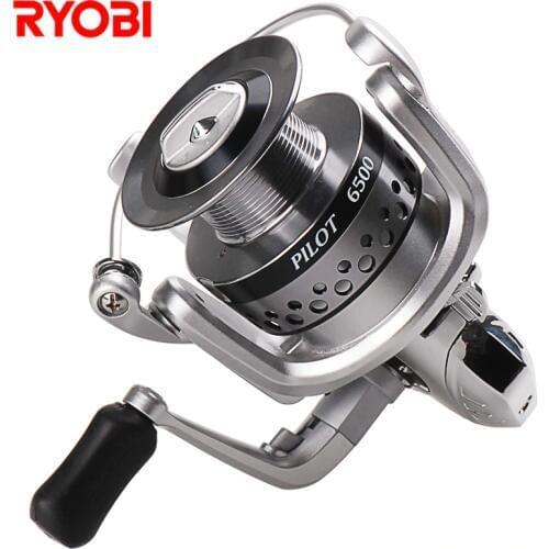 100% RYOBI 6+1BB Spinning Fishing Reels 1500-6500 Series Moulinet Peche for Carp Weeve Feeder Carretilha Para Pesca Fish Tackle