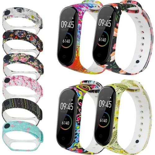 Personalized Print Replacement Sport Watch Silicone Wrist Strap Universal For Xiaomi Bracelet 3 For Xiaomi Mi Band 4/3 Strap