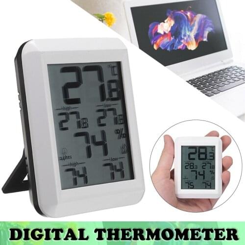 Digital LCD Display Out/Indoor Thermometer Hygrometer Temperature Humidity Meter For Baby Room Bedroom Home