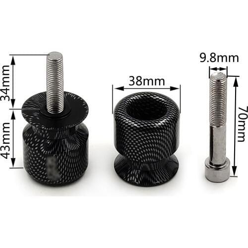 Aftermarket free shipping motorcycle parts Swingarm Spools for Kawasaki Ninja 250 ZZR600 650R Z1000 ZRX1200 ZX12R Carbon Fiber