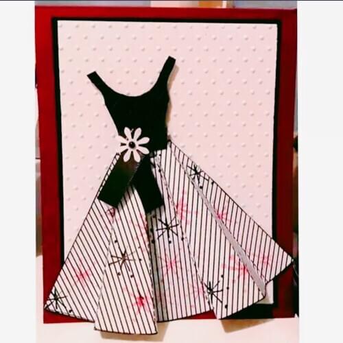 Womens clothing skirt decorative metal cutting die DIY scrapbook photo album relief card process mold