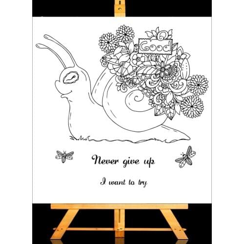 ZhuoAng Happy snail Clear Stamps/Card Making Holiday decorations For scrapbooking Transparent stamps 13*13cm