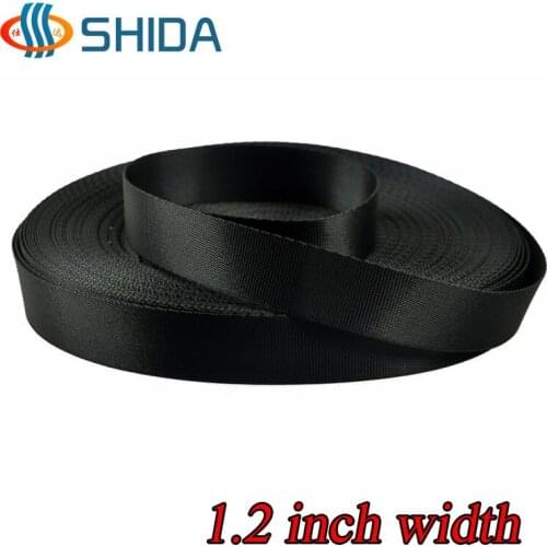 1.25 inch 10yards black zakka nylon heavy and strong webbing ribbon bias tape for bags hand made accessories belts Free shipping