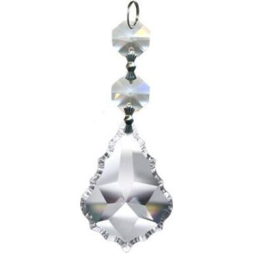 10pcs FRENCH PENDALOGUE CRYSTAL PRISM WITH SILVER BOW TIE
