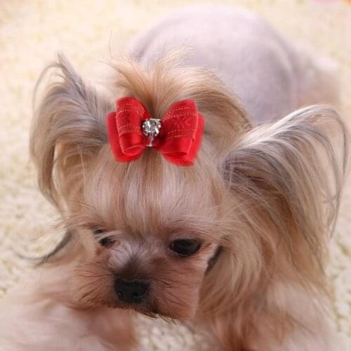 10 Pcs Pet Hair Clip Bow Knot Grooming Headdress Dog Cat Decoration Accessories