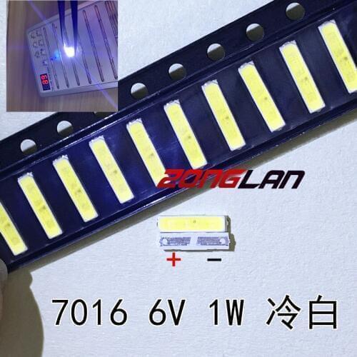 200PCS JUFEI LED Backlight ZENER DIODE 1W 6V 7016 Cool white LCD Backlight for TV TV Application 01.JB.YH7016W65N01
