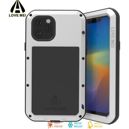 2019 for iPhone 11 Pro Max LOVE MEI Aluminum Metal Armor Cover Shockproof Rugged Full Body Phone Case For Apple iPhone 11 Pro