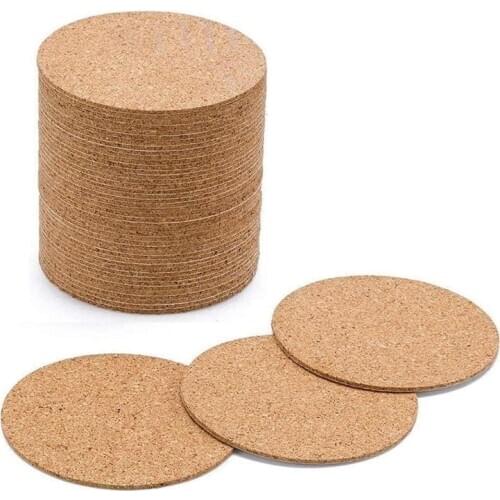 36 Pcs Cork Drink Coaster,Heat Resistant Cup Mug Mat Coffee Tea Hot Drink Placemat,Reusable Water Absorbing Coaster