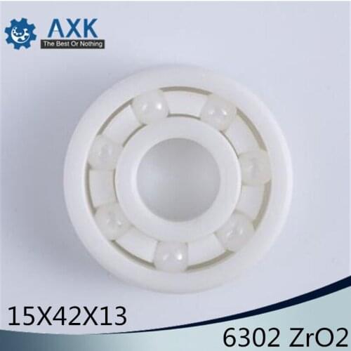 6302 Full Ceramic Bearing ( 1 PC ) 15*42*13 mm ZrO2 Material 6302CE All Zirconia Ceramic Ball Bearings