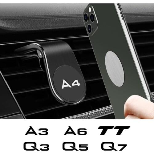 Car Magnetic Phone Holder For Audi A4 B8 B7 A3 8P 8V A6 C7 C6 Q5 8R Q7 4L Q2 Q3 8U F3 Q8 TT 8J TTS Interior Accessories Air Vent