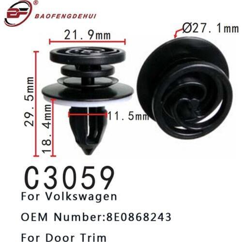 Auto Clips 8E0868243 For Audi A3 S3 8P A4 B6 B7 For Volkswagen Caddy MK3 Skoda Superb 3T Seat Exeo Door Trim Bumper Fastener