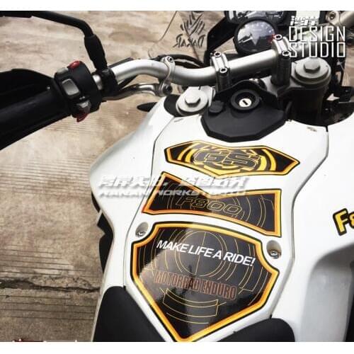 Car Styling Motorcycle Side Body Oil Tank Fish Bone Decals Scratches Cover Protection Stickers for 2013~2017 R800GS ADV