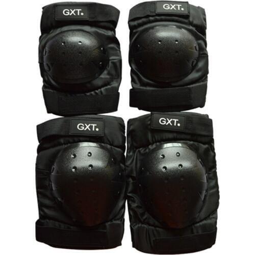 BOZXRX Black 4Pcs/Set Motorcycle kneepad Joelheira Protective Motocross Bike Gear Protector Racing Motocross kneepad Elbow Guard