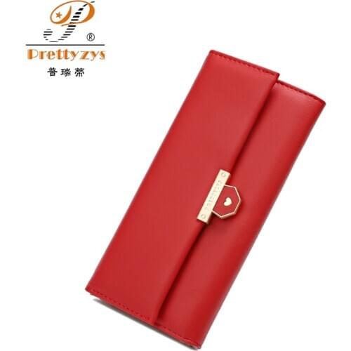 Brand Love Metal Long Women Wallets Clutch PU Leather Hasp Solid 6 Color Fashion Lady Purse Card Holder Carteras High Capacity