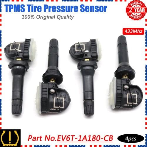XUAN 4PCS Tire Pressure Monitor Sensor TPMS For Ford F-150 Fiesta Focus F-Series Ka+ Kuga Mondeo EV6T-1A180-CB EV6T-1A150-CB