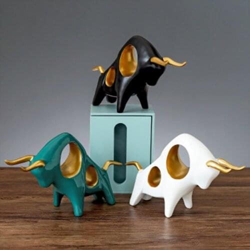 Cow Shape Creation Resin Animal Decorations Home decor Living Room Crafts Wine Cabinet statue sculptures