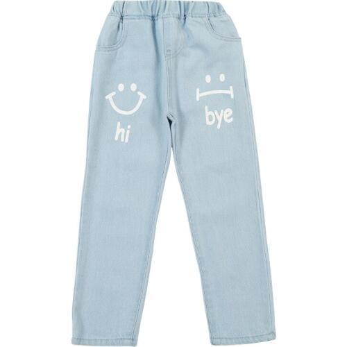 Girls Spring Autumn Jeans 2020 New Baby Girl Casual Printed Pants Childrens All-match Denim Pants Baby Girl Jeans 3-10 Ages