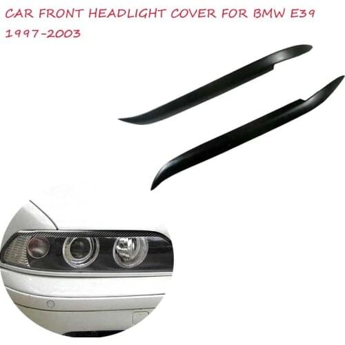 For BMW 5 Series E39 525 528 530 M5 1997~2003 Eyelid Molding Trim Cover Car Front Headlight Cover Eyebrows Eyelid Trim Sticker