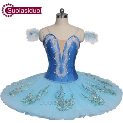 Adult Blue Professional Stage Ballet Tutu Costumes Women Ballet Dance Performance Dress Apperal Girls Ballet Skirt