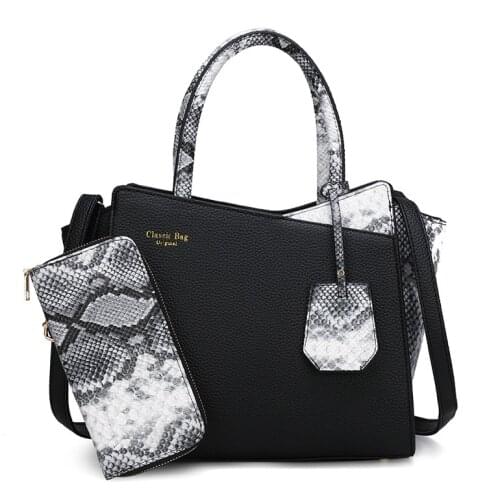 Womens Handbag Designer Luxury 2021 new PU Leather 2PCS Shoulder bag Serpentine wallet