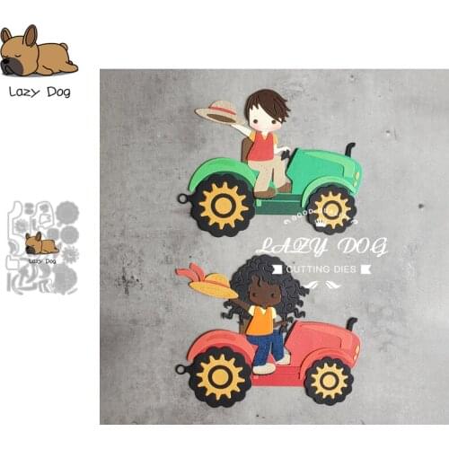 Farmer Tractor Metal Cutting Dies Scrapbooking Stencil DIY Mold Knife Craft Embossing Die Cuts Card Making New Dies For 2020