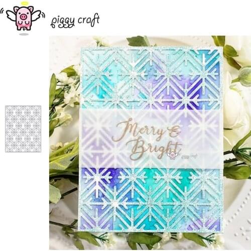Piggy Craft metal cutting dies cut die mold Snowflake frame Scrapbook paper craft knife mould blade punch stencils dies