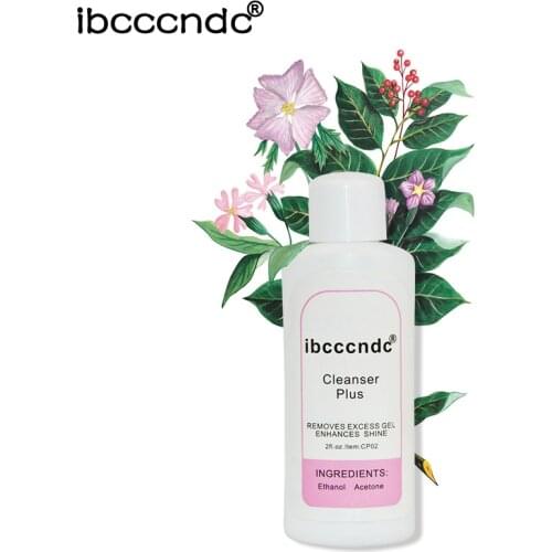 IBCCCNDC 60ml Nail Cleanser Plus Remover Slip Solution For Poly Nail Gel Enhance Shine Nail Polish UV Gel Remove Liquid Tools