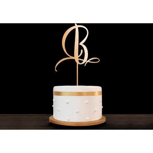 Customized Engagement Cake Topper Personalized Cake Topper, Custom Personalized Wedding Party Monogram Cake Topper