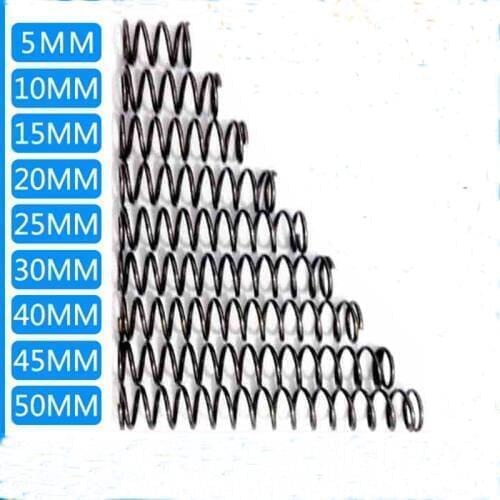 10pcs wire diameter 1.0mm compression spring outer diameter 5-20mm length 10-50mm