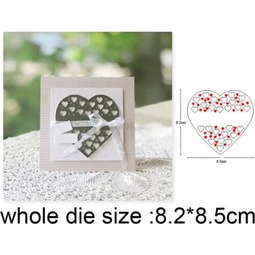 Metal dies Hollow Heart Embossing Frame Cutting Dies for Diy Scrapbooking dies Paper Cards Making Photo Decoration Craft Dies