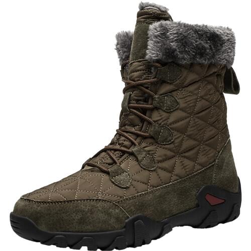 New Winter High Help Men Snow Boots Waterproof Man Boots Man Fur Thick Plush Warm Mens Boots Male Ankle Boots Big