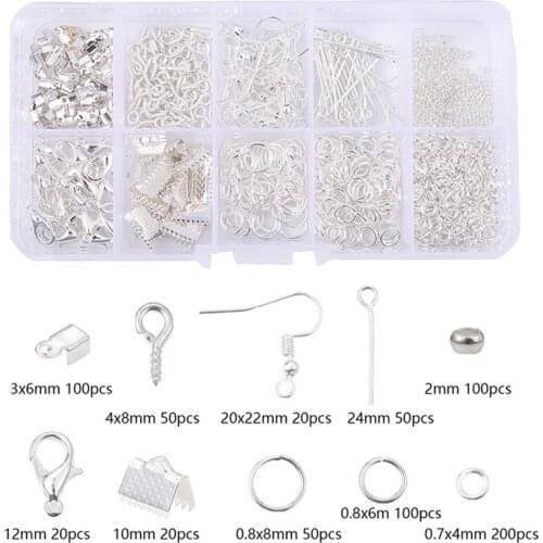 Making Kit Open Jump Rings/Lobster Clasps/Jewelry Tool Plier/Tail Chain for DIY Necklace Earring Jewelry Making Supplies