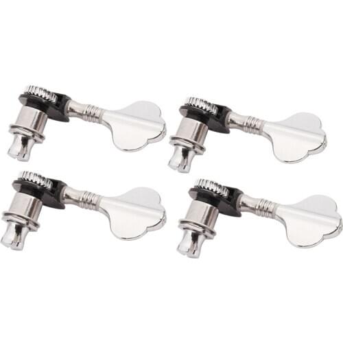 A Set of 4 Pcs Chrome Bass Tuning Pegs Machine Heads Tuners for Bass Guitar Accessories Parts Musical Instrument(4R)