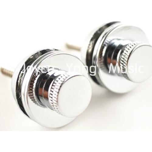 Niko 1 Pair of 2pcs Chrome Flat Head Skidproof Electric Guitar Strap Locks Bass Straplocks Free Shipping Wholesales