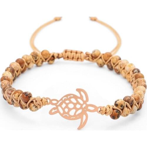 Wrap Bracelets Natural Stone Beaded String Braided Yoga Friendship Bracelet Bangle Bohemian Jewellery