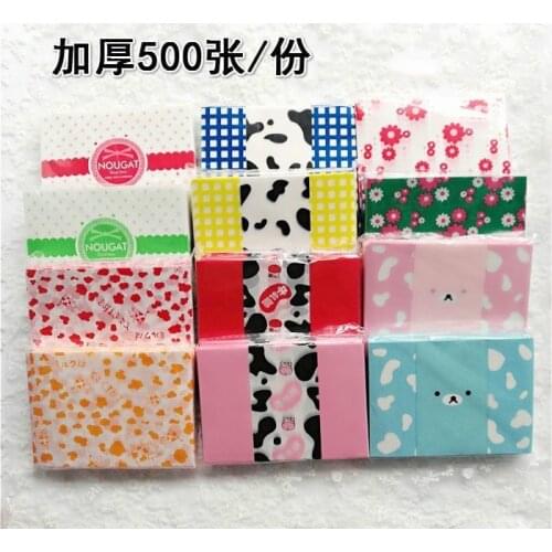 500pcs Nougat wrapping paper/edible glutinous rice baking candy paper thicken style