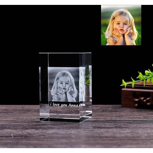 Amazing Customized Never Fade Photo Laser Engraving Crystal Photo Frame Home Decoration