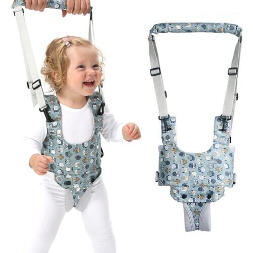 Owl Pattern Adjustable Waist Support Anti-Fall Baby Walker Seat Belt Hand Strap