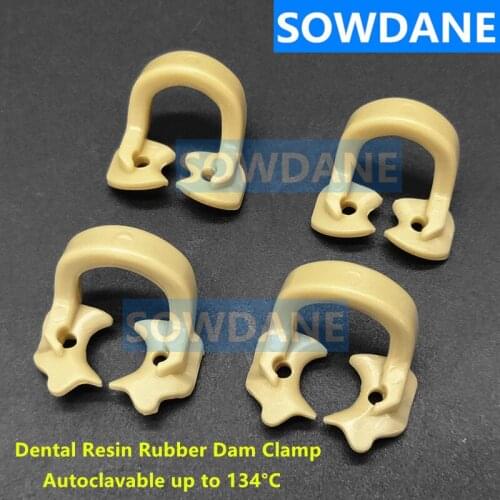 Dental Resin Rubber Dam Clips Dentist Clamping Separating Ring Autoclavable Dentistry Tools Rubber Barrier Clip Clamp Instrument