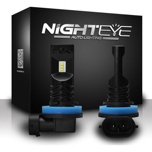 NIGHTEYE H9 White Headlight Bulbs Fog Lamps 1600LM 80W/Set 6500k With CSP LED Chips Bulb Led Lamp Auto 12v Led Light For Car