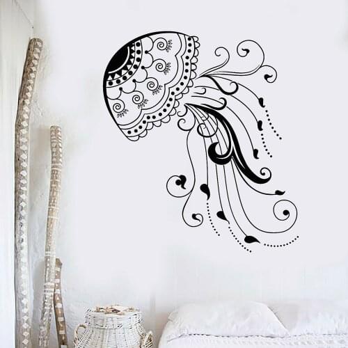 Gorgeous Jellyfish Wall Decals Living Room Art Decor Cute Sea Animals Wall Sticker Home Decoration Nursery Kids Room Z488