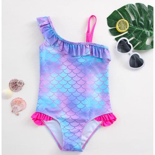 2019 New One Piece Girls Swimsuit Striped 3-8 Years Childrens Swimwear Girls Bathing Suit For Swimming Beachwear