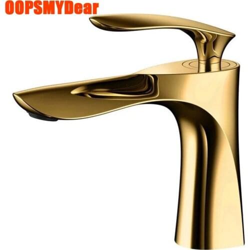 Gold Faucet Bathroom Hot Cold Mixer Water Tap Wash Basin Rose Gold Grifo Modern Luxury Washbasin Crane Copper Sink Torneira Taps