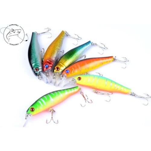 1Pcs Minnow Boat Fishing Lure Baits 5cm/8.9g Artificiais Hard Iscas With 2 Treble Hooks Wobblers For Fishing Tackle Gear